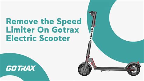 23 Mar 2021 The top speed of the vehicle is 25 kmph and it does not require a driving license or registration. . Gotrax g4 speed limiter removal